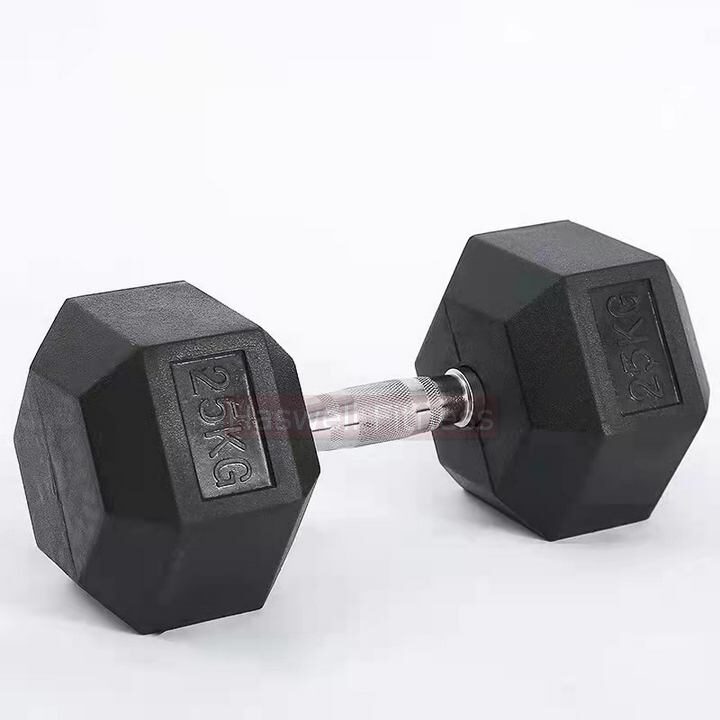 d1101l rubber coated round head dumbbell (2.5 ~ 50kgs +2.5 kgs)