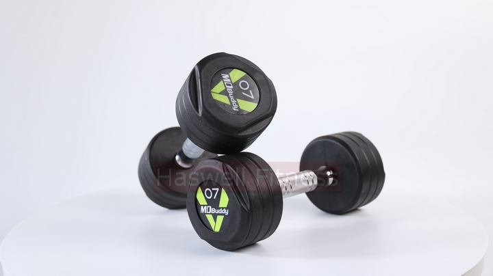 haswell fitness d1106 rubber coated dumbbell 2